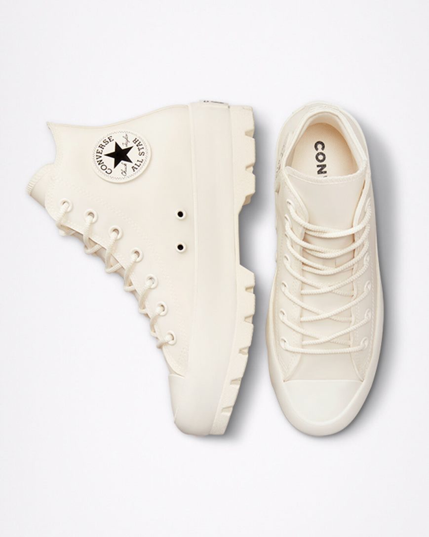 Dámské Boty Na Platformy Converse Chuck Taylor All Star Lugged Rubber Vysoké Béžový Černé | CZ NWLX37